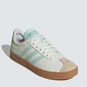 adidas VL Court Base Shoes Retro Low Top Womens Sneakers 8.5 White Mint Gum